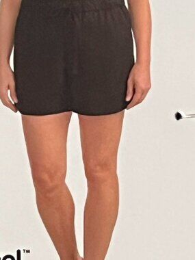 NWT Hilary Radley Lightweight  Shorts Elastic Waistband Black Size L